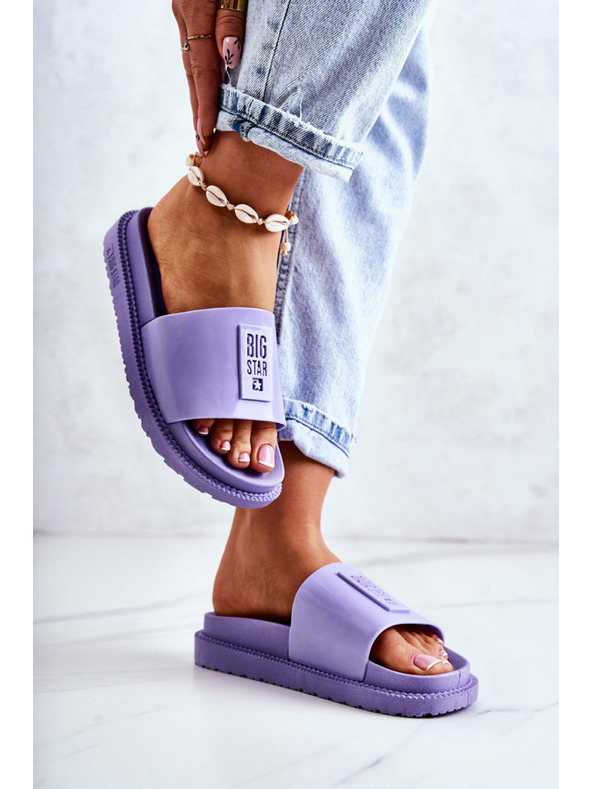 BIG STAR SHOES Női divatos Big Star papucs - világos lila: