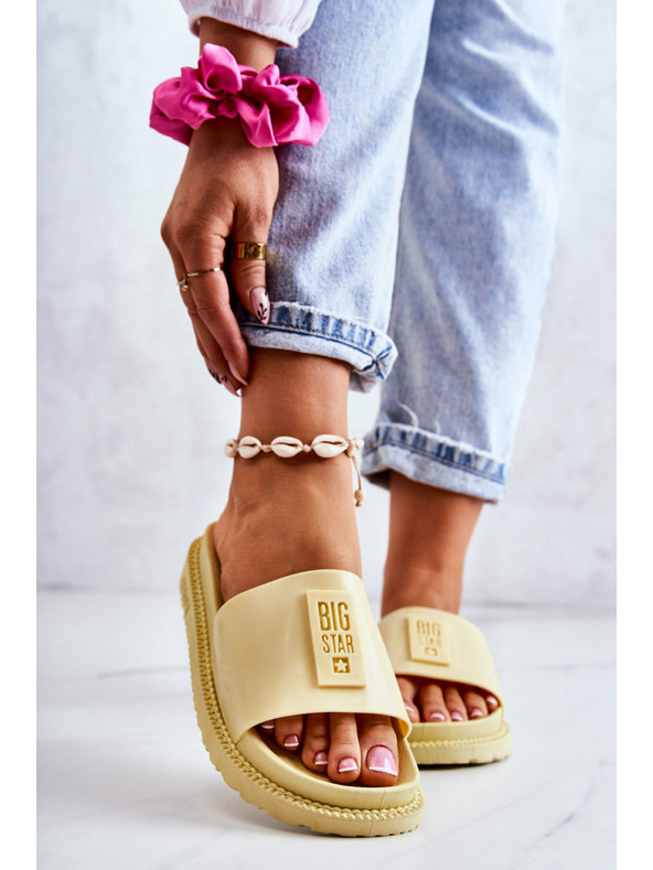 BIG STAR SHOES Női Big Star papucs - sárga