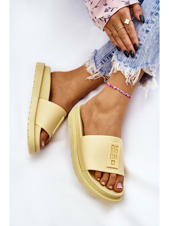 BIG STAR SHOES Női Big Star papucs - sárga