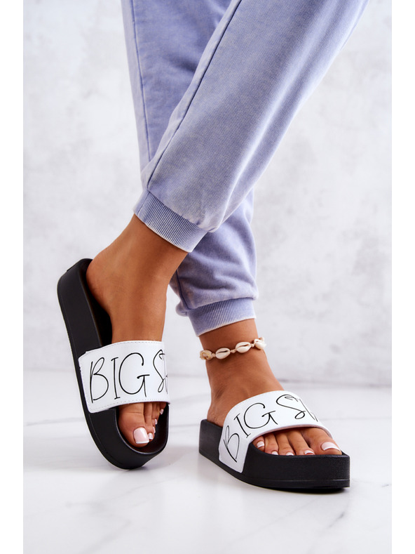 BIG STAR SHOES Női Big Star fekete-fehér papucs Női Big Star fekete-fehér papucs