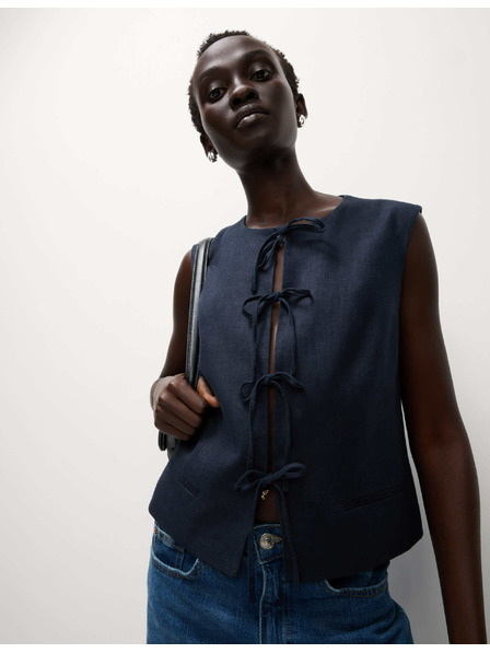Marks & Spencer Linen vest with front tie Marks & Spencer