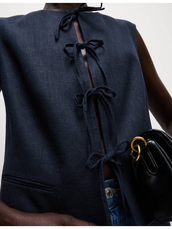 Marks & Spencer Linen vest with front tie Marks & Spencer