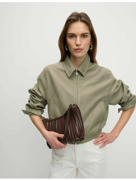 Marks & Spencer Suede relaxed Harrington jacket Marks & Spencer brown
