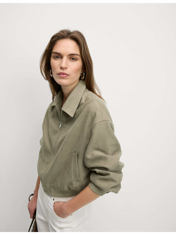 Marks & Spencer Suede relaxed Harrington jacket Marks & Spencer brown