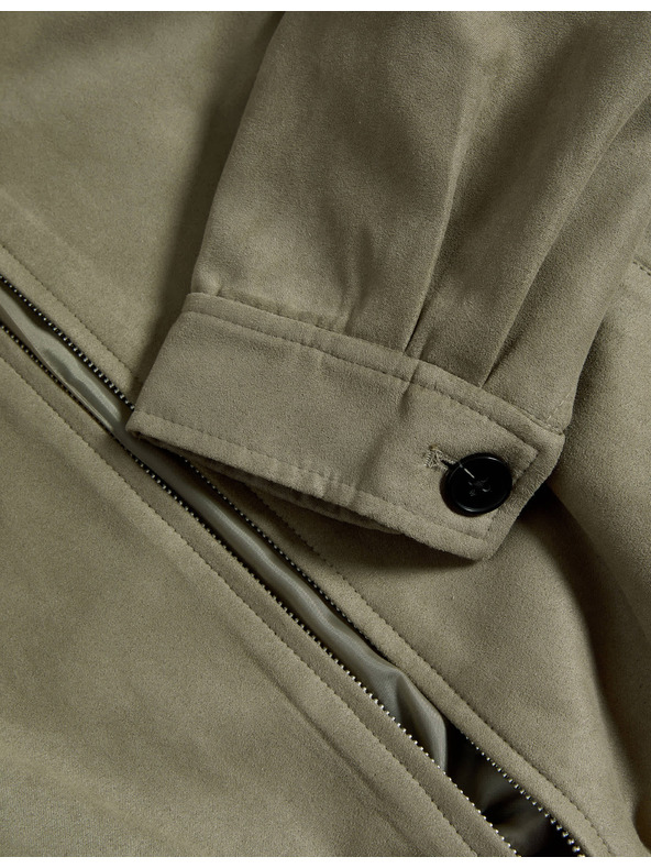 Marks & Spencer Suede relaxed Harrington jacket Marks & Spencer brown