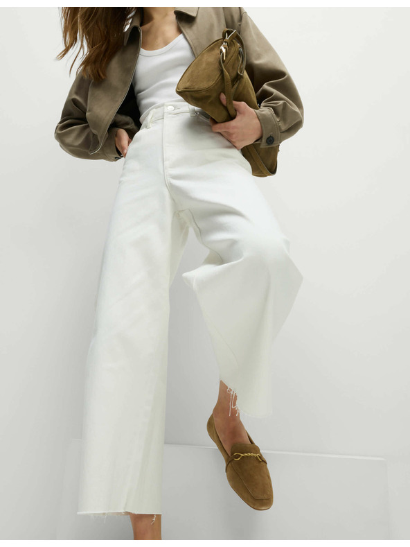 Marks & Spencer Rövidített bő szárú farmer Marks & Spencer fehér