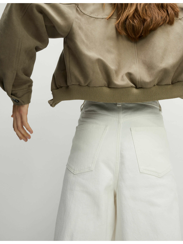 Marks & Spencer Rövidített bő szárú farmer Marks & Spencer fehér