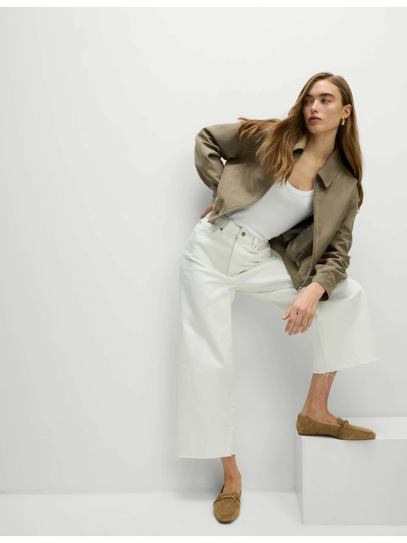 Marks & Spencer Rövidített bő szárú farmer Marks & Spencer fehér