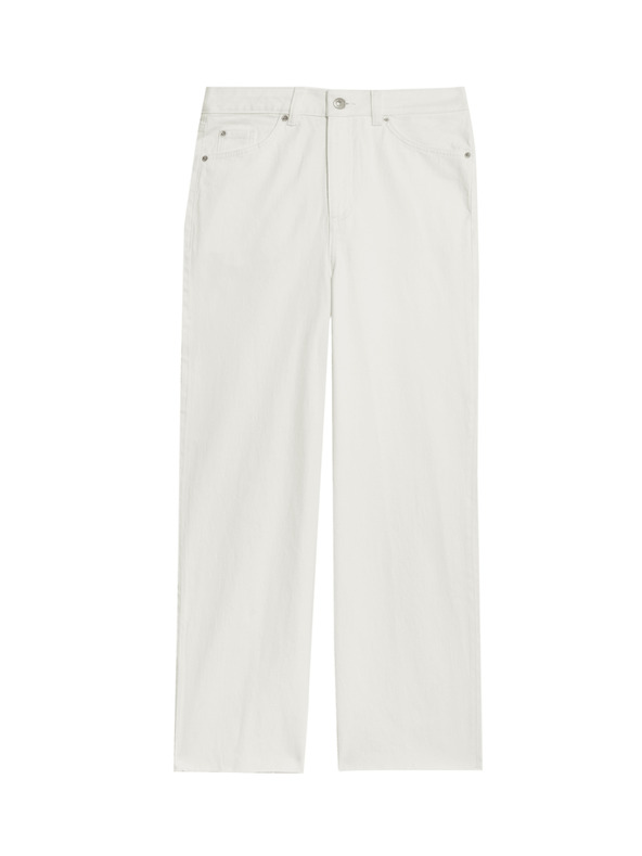 Marks & Spencer Rövidített bő szárú farmer Marks & Spencer fehér