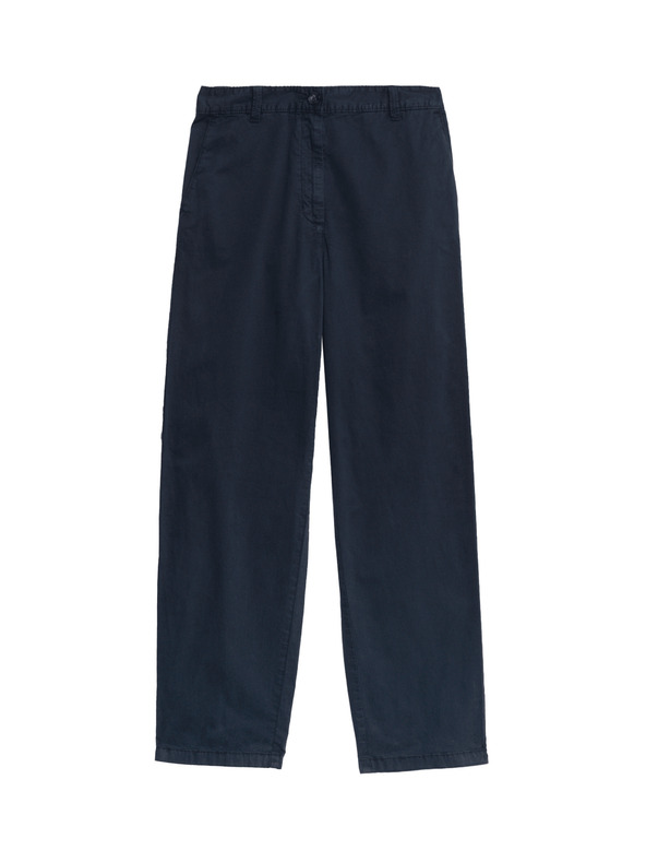 Marks & Spencer Chino boka nadrág egyenes szárral, magas pamuttartalommal Marks & Spencer sötétkék
