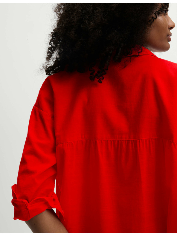 Marks & Spencer Tengerparti ing 100% pamutból gallérral Marks & Spencer piros