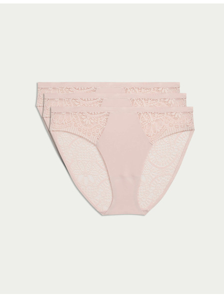 Marks & Spencer Magasan vágott Body Soft™ alsónadrág, 3 db-os csomag Marks & Spencer rózsaszín