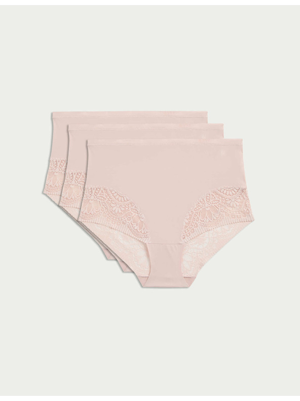 Marks & Spencer Body Soft™ derekú alsónadrág, 3 db-os csomag Marks & Spencer rózsaszín
