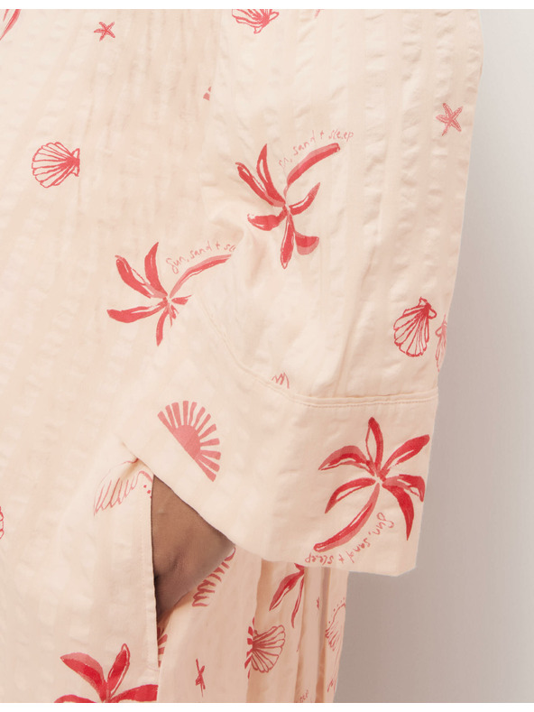 Marks & Spencer Gyűrött átlapolt fürdőköpeny magas pamuttartalommal Marks & Spencer rózsaszín