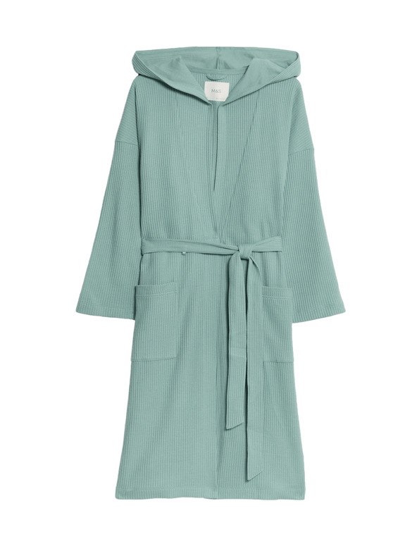 Marks & Spencer Kényelmes jersey anyagú fürdőköpeny waffle mintázattal Marks & Spencer