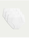 Marks & Spencer Virág hímzésű alsónadrág, 3 db csomag Marks & Spencer fehér