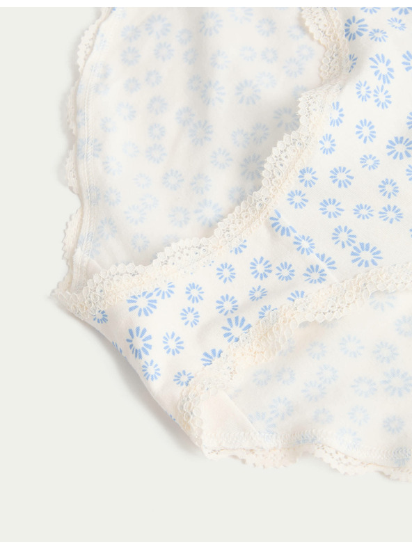 Marks & Spencer Bikini alsónadrág mintázattal és magas pamuttartalommal, 3 db Marks & Spencer krém