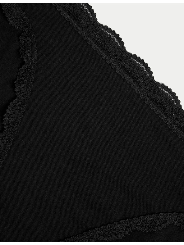 Marks & Spencer Pamut csipkés alsó, 3 db Marks & Spencer fekete