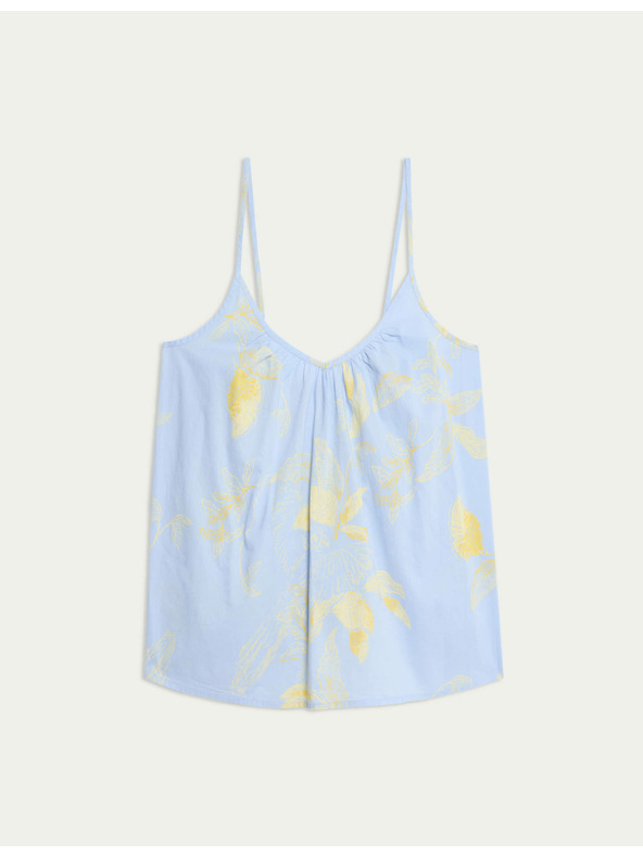 Marks & Spencer Marks & Spencer kék, 100% pamut inges felső mintával