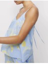 Marks & Spencer Marks & Spencer kék, 100% pamut inges felső mintával