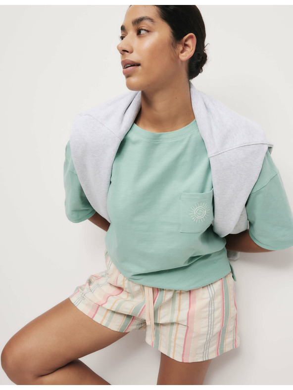 Marks & Spencer Marks & Spencer zöld, csíkos szett magas pamuttartalommal