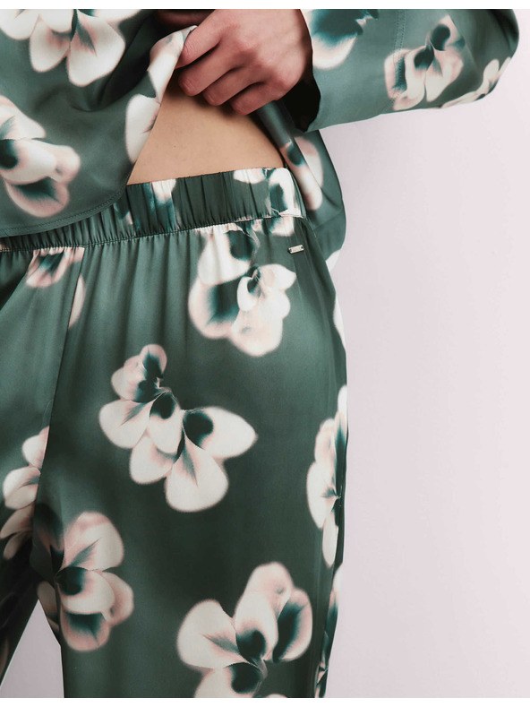 Marks & Spencer Marks & Spencer zöld, szatén virágmintás pizsama nadrág