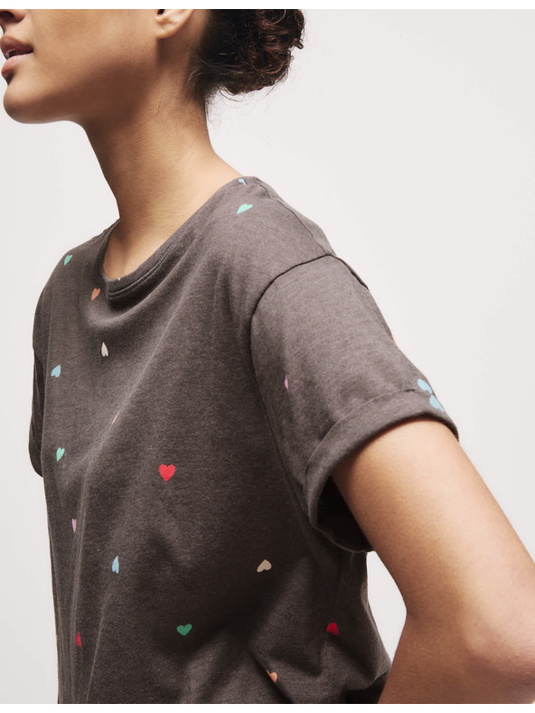 Marks & Spencer Marks & Spencer szürke, mintás pizsama szett magas pamuttartalommal