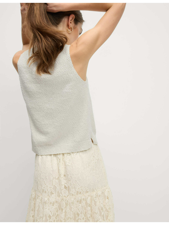 Marks & Spencer Marks & Spencer bézs, texturált kötött trikó magas pamuttartalommal