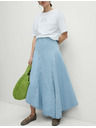 Marks & Spencer Marks & Spencer sötétkék farmer maxi aszimmetrikus szoknya kiemelt derékrésszel