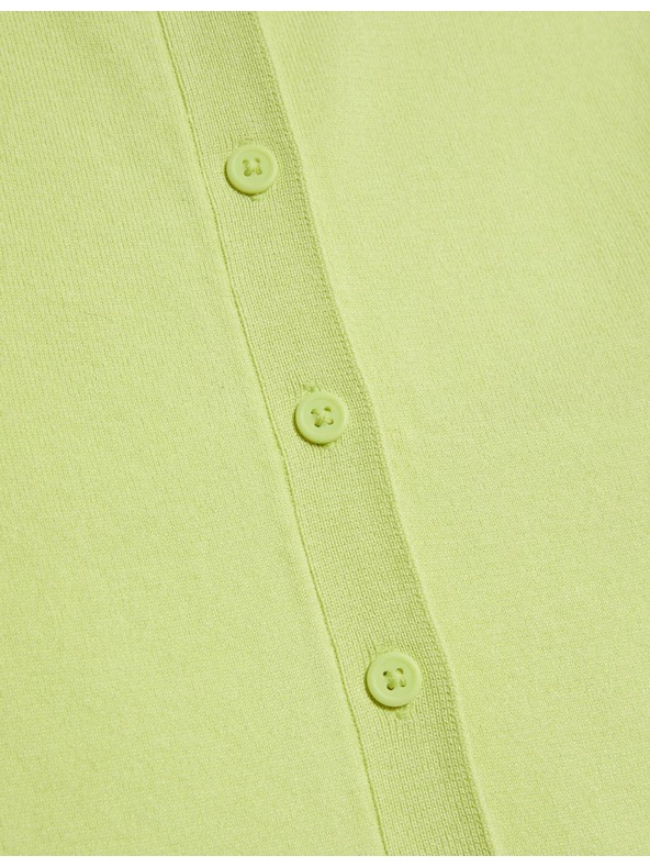 Marks & Spencer Marks & Spencer zöld kardigán kerek nyakkivágással és elöl gombokkal