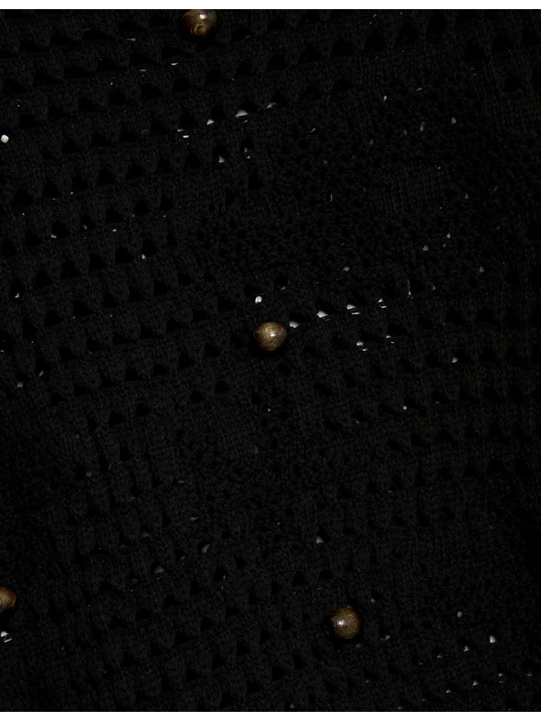 Marks & Spencer Marks & Spencer fekete rövid pulóver pamut keverékkel, laza szabású