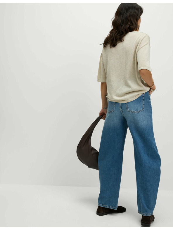 Marks & Spencer Marks & Spencer törtfehér fémes kötött felső nyakba simuló kivágással