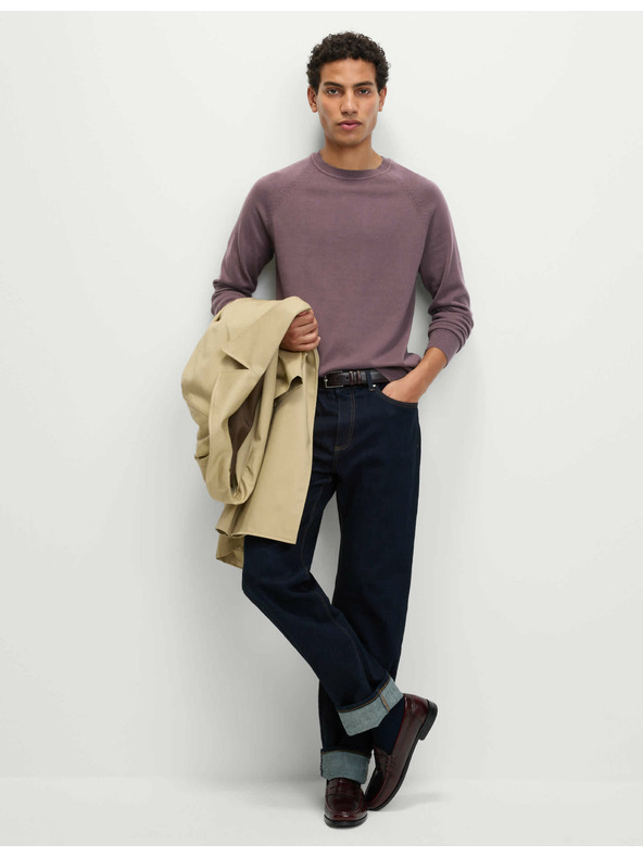 Marks & Spencer 100% pamut garbó nyakú pulóver Marks & Spencer lila