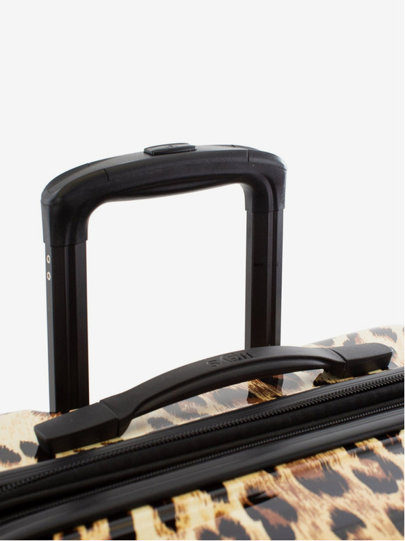 Heys Fekete és barna mintás utazóbőrönd Heys Brown Leopard L