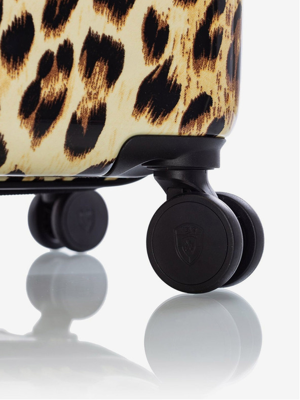 Heys Fekete és barna mintás utazóbőrönd Heys Brown Leopard L