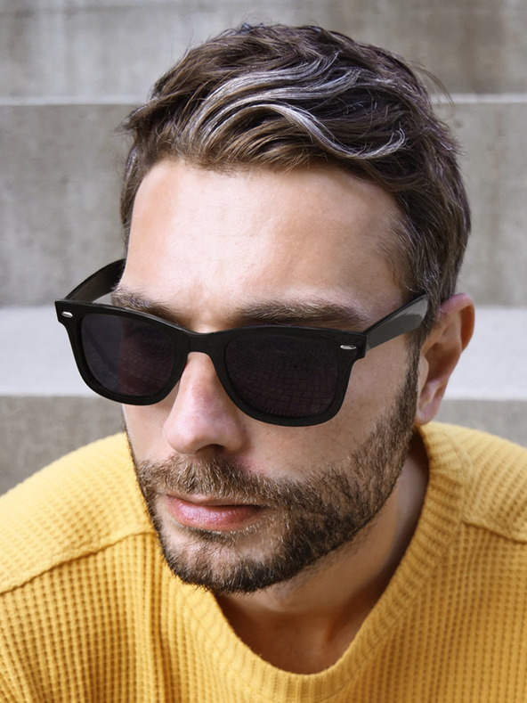 VEYREY VeyRey napszemüveg polarizált fényes Nerd fekete fekete lencsékkel