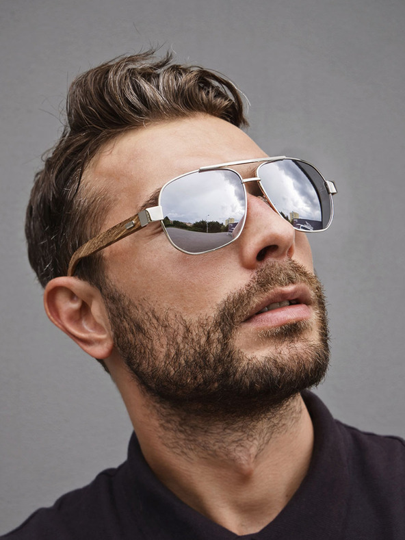 VEYREY VeyRey Fa pilóta napszemüveg Pent ezüst szemüveg