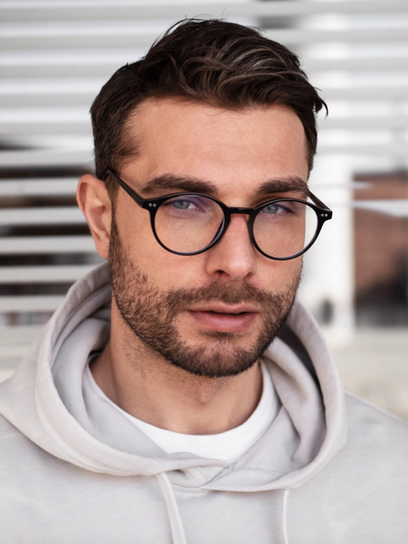 VEYREY VeyRey kék fényt blokkoló szemüveg Ovális Justyn Fekete