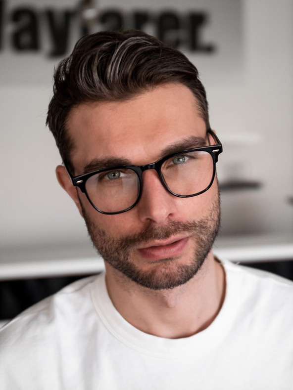 VEYREY VeyRey kék fényt blokkoló szemüveg szögletes Yngve fekete