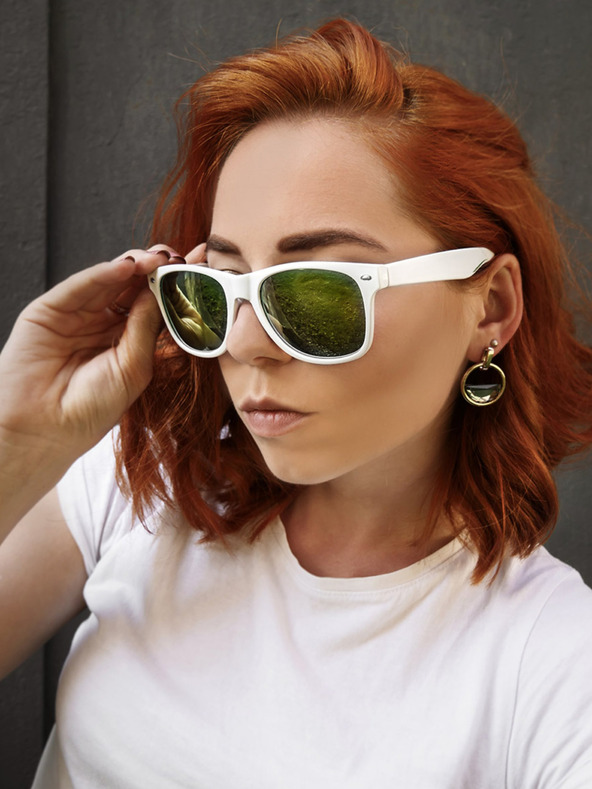 VEYREY VeyRey napszemüveg Nerd tükrözött arany szemüveg