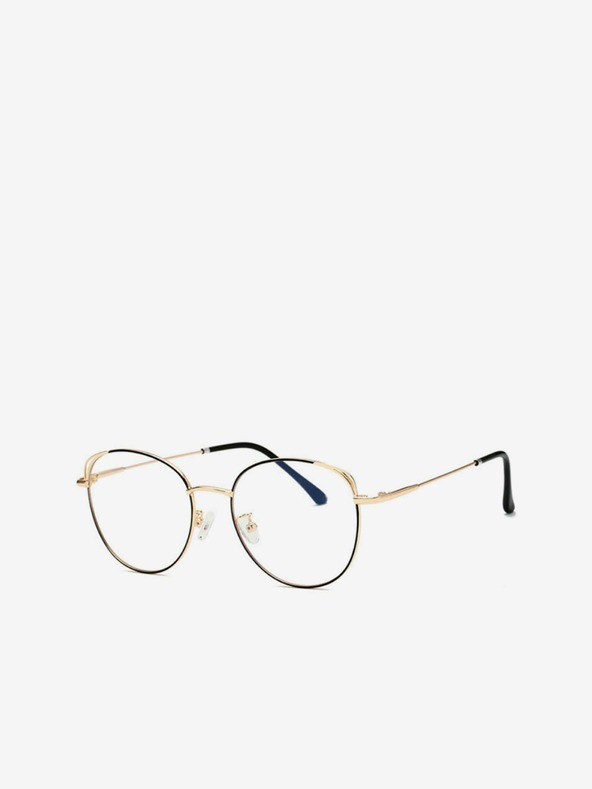 VEYREY VeyRey Kék fényt blokkoló szemüveg Ovális Petronell Fekete arany