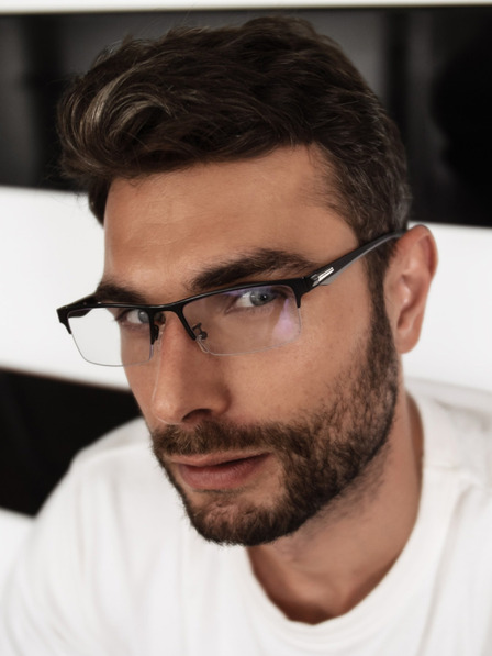 VEYREY VeyRey kék fényt blokkoló szemüveg Square Sture Fekete