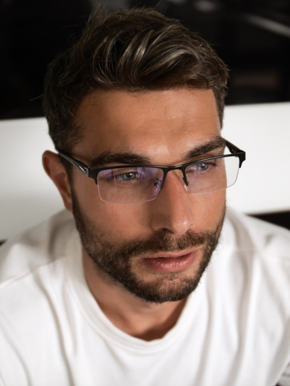 VEYREY VeyRey kék fényt blokkoló szemüveg Square Sture Fekete