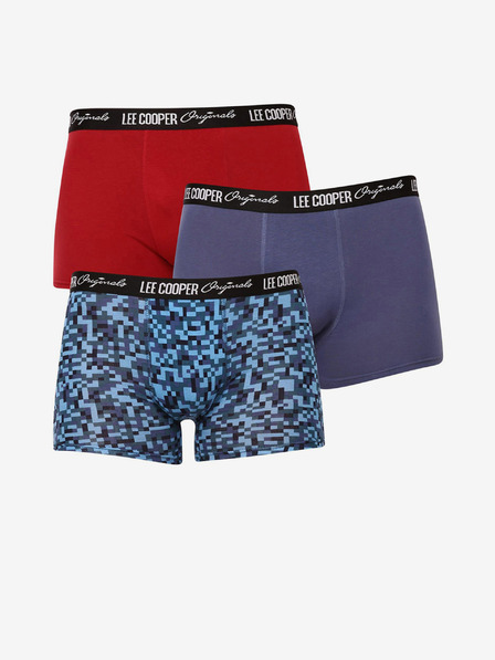Lee Cooper Lee Cooper három darabos férfi boxeralsó készlet kék, lila és piros színben