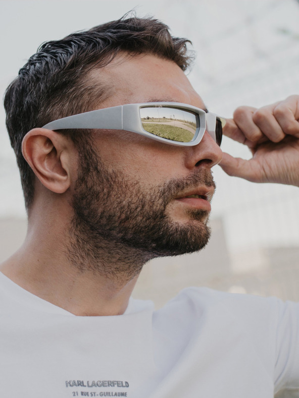 VEYREY Fehér uniszex sport napszemüveg VeyRey Steampunk Istephiel