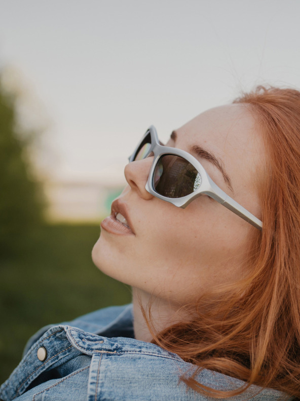 VEYREY Fehér uniszex napszemüveg VeyRey Narel