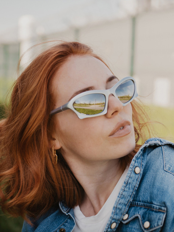 VEYREY Fehér uniszex napszemüveg VeyRey Narel