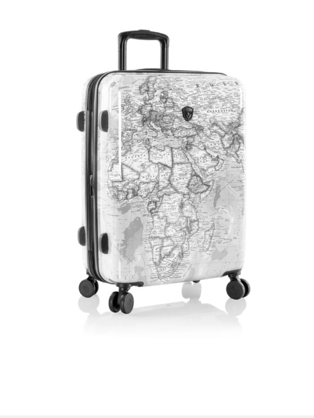 Heys Fekete-fehér mintás utazótáska Heys Journey 3G M Fekete-fehér Térkép
