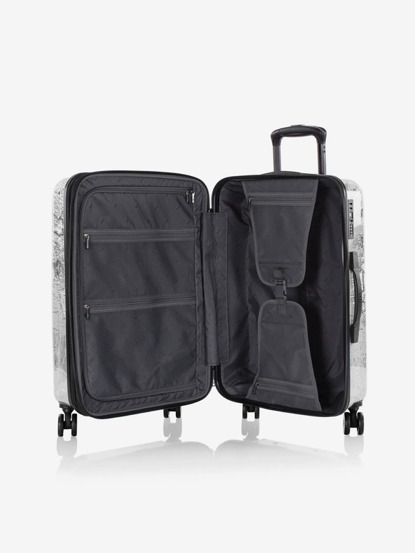 Heys Fekete-fehér mintás utazótáska Heys Journey 3G M Fekete-fehér Térkép