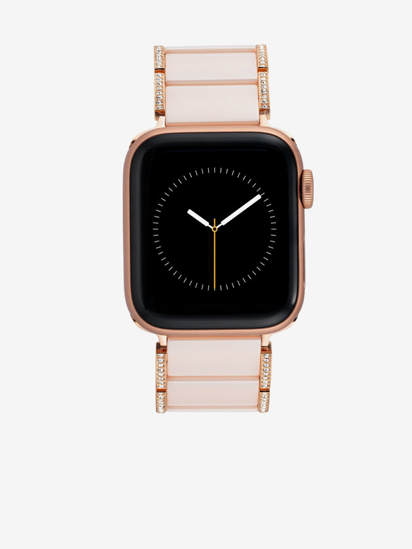 Anne Klein Apple Watch szíj világos rózsaszín kristályokkal Anne Klein